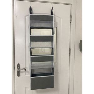 Over Door Pantry Organizer with 4 Large 6 Mesh Pockets for Baby Clothing Jewelry Bathroom Storage-Multifunction <b>Foldable</b> Design - Product Image 2