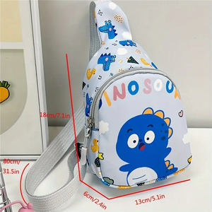 子供用ユニコーン & 恐竜クロスボディチェストバッグ、調整可能ストラップ、男の子 & 女の子のためのジッパー付きウエストパック、完璧なギフトのアイデア - Product Image 2