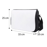 Sac messager vierge en polyester de haute qualité pour sublimation, sacs à personnaliser, zone blanche vierge, sac bandoulière pour sublimation