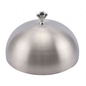 Restaurant Eco-Friendly Burger Steak Cloche Serving Dish Dome Round Grill Basting Cover Stainless Steel <b>Steamer</b> Food - Product Image 6