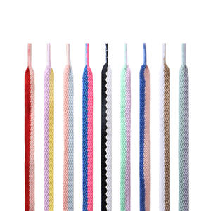 Cordones de Seda Planos Personalizados de 8mm Multicolor para Zapatillas Deportivas Casuales, Venta al por Mayor, Par Individual, Cordones de Colores - Product Image 1