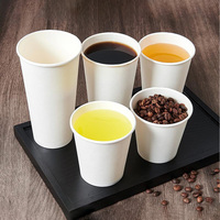 Gobelet en carton à paroi simple avec couvercle à clapet, jetable, 4oz 6.5oz 8oz 12oz 16oz, écologique, pour boissons chaudes et café
