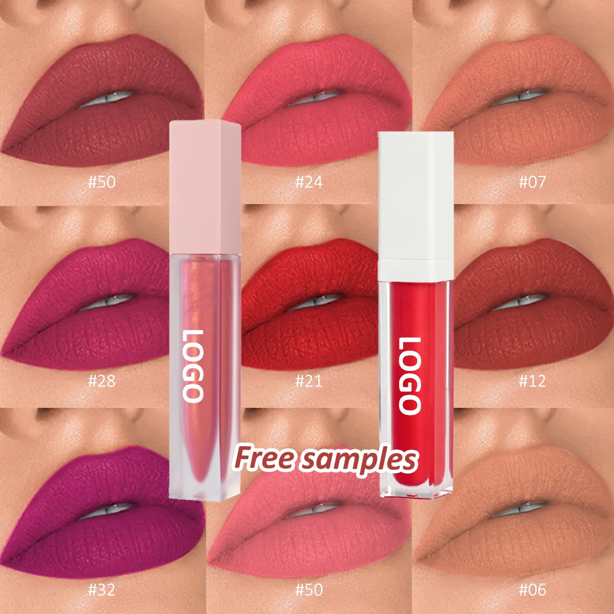 wholesale women private label fashions custom logo vegan 43 colors high pigment cosmetics waterproof matte liquid lipstick