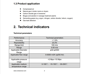 Débitmètre massique thermique RKS pour gaz, type insertion pour pipeline d'air et de gaz naturel, petit débit, haute précision, prend en charge la personnalisation - Product Image 6