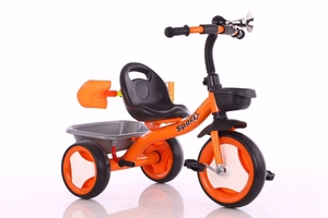 Triciclo con paleta y cesta trasera para niños, nuevo diseño, venta al por mayor, 3 ruedas - Product Image 3