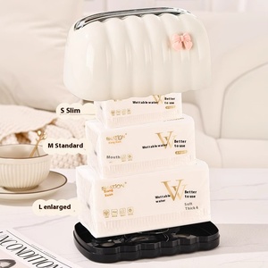 Boîte à mouchoirs <span class=keywords><strong>en</strong></span> <span class=keywords><strong>plastique</strong></span> avec nœud papillon, nouveau style, logo personnalisé, écologique, imperméable, design nordique moderne pour la maison et la restauration - Product Image 4