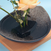 Aiguille d'arrangement floral japonaise Ikebana Kenzan en acier inoxydable en forme d'éventail pour la décoration florale d'événements de mariage