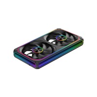 Ventilateur de refroidissement pour PC de jeu QiuzAim 360 mm avec cadre intégré, miroir infini, ventilateur ARGB, conception de pales inversées, vente en gros d'usine