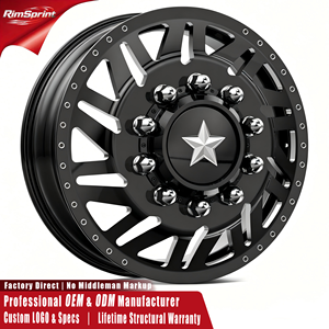 Jantes en alliage forgé American Force H02 <span class=keywords><strong>SIEGE</strong></span> DRW 18-28 pouces 8x180 10x225 pour Silverado 3500HD DRW Ram 4500 Chassis Cab Truck - Product Image 1