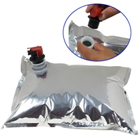 Distributeur de bavette en feuille d'aluminium 3L 5L 10L 20L personnalisé Sacs aseptiques Vanne papillon pour le stockage de la bière, du café scellé à chaud