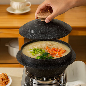 Cảm ứng ẩm thực Hàn Quốc đúc nhôm đồ nấu nướng Miso súp hầm hầm hầm Hàn Quốc bibibimbap Bát Hà Lan lò nồi cơm không dính - Product Image 3