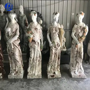 옥외 정원 훈장 대리석 동상 실물 크기 적나라한 숙녀 현대 예술 대리석 동상 조각품