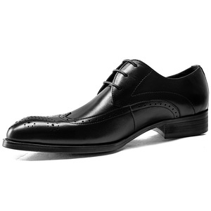 Zapatos Oxford de Vestir Formales de Cuero Genuino para Hombre, con Cordones y Punta Puntiaguda, Color Sólido, para Todas las Temporadas, Envío Directo - Product Image 6