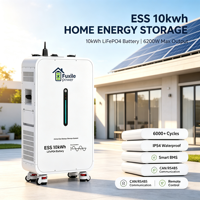 Système de stockage d'énergie solaire domestique hors réseau, système de secours d'urgence tout-en-un, 10 kWh, 6200 W, batterie LiFePO4, fonction parallèle évolutive