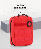Pochette médicale multifonctionnelle d'extérieur, trousse de premiers secours, sac d'urgence de voyage, sacoche tactique MOLLE en tissu Oxford avec fermeture éclair pour rangement utilitaire