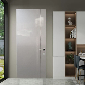 <span class=keywords><strong>Puerta</strong></span> de Madera <span class=keywords><strong>Maciza</strong></span> de Lujo para Dormitorio, Diseño de <span class=keywords><strong>Puerta</strong></span> de Madera para Interiores de Hotel, Color Blanco Lacado, Estilo Americano - Product Image 5