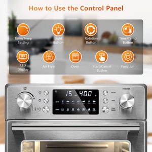 Bếp Điện Thông Minh Dung Tích Lớn Tùy Chỉnh Bếp Không Dầu Nướng Bánh Mỳ Lò Chiên Không Khí Có Giỏ Chống Dính - Product Image 3