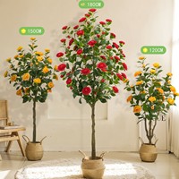 Kunstmatige gepotte palmplant, kunstpalmboom Areca-stijl, realistische groene bladeren, nepplant voor binnen, huis, kantoor, decoratie, groothandel
