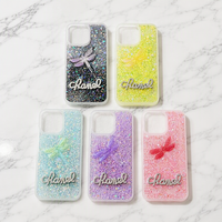 Coque de téléphone en TPU à motif papillon scintillant pour iPhone 18 17 16 15 14 13, coque arrière brillante et féminine pour ITEL A100 City200 A80 A50C P36