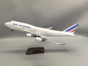 Modelo de Avión de Resina a Escala 1/150 de 47 cm de Air France <span class=keywords><strong>Boeing</strong></span> <span class=keywords><strong>747</strong></span>-<span class=keywords><strong>400</strong></span> con Luces LED y Tren de Aterrizaje, Coleccionable - Product Image 1