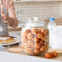Pot de stockage en verre extra large de 5kg, récipient de brassage moderne de qualité alimentaire, étanche aux insectes et à l'humidité, pour la farine de riz en cuisine