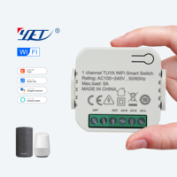 Interrupteur WiFi à code ouvert YE479WTR 1 canal, compatible Smart Life & TUYA App, commande vocale Alexa, fournit des signaux d'interrupteur électrique