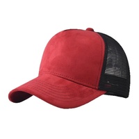 Nueva Gorra de Béisbol de 6 Paneles Ajustable de Malla y Gamuza con Forro Polar, Logotipo Personalizado, Protección Solar para Verano, Transpirable, con Contraste de Color