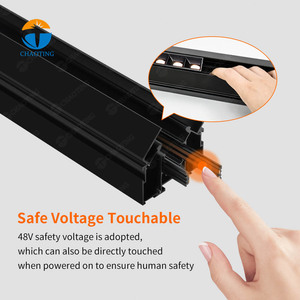 Système d'éclairage linéaire magnétique à profilés en aluminium 48V pour intérieur, nouveau design, éclairage LED magnétique pour plafond pour plafonds tendus - Product Image 4