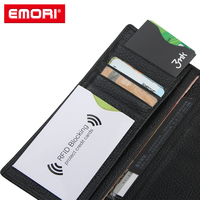 Cartera con logotipo personalizado, minimalista, antiescaneo, RFID, bloqueo, impresión a todo color, duradera, resistente al agua y al desgarro, tarjetero