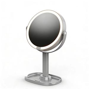Meilleure vente Miroir de maquillage à double face à LED à 360 degrés avec support pour téléphone portable - Product Image 1