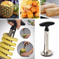 Hete Verkoop Product 304 Roestvrij Staal Ananas Snijmachine Dunschiller Fruit Corer Snijmachine Keuken Easy Tool Ananas Spiraal Snijder Nieuw