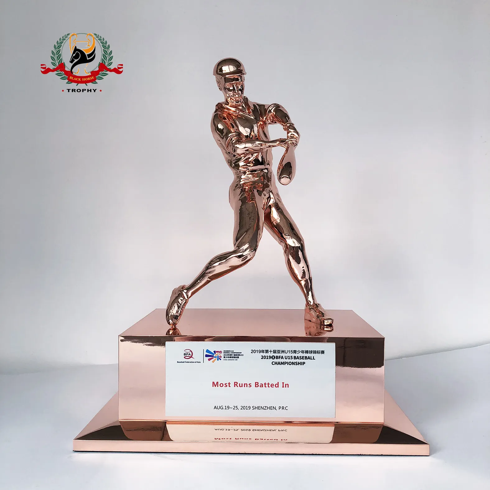 Personalizzato grande trofeo da Baseball Figurine in metallo vincitore trofeo premi giocatore di Baseball scultura memo