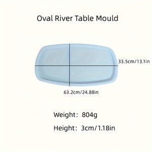 Moule en silicone ovale Qu Gofang DIY pour résine époxy, artisanat multifonctionnel, rangement, décoration intérieure, modèle d'art en résine, résistant à la chaleur - Product Image 1