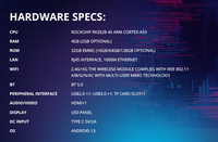Ugoos TOX4 RK3528 4G 32G Android 13 TV Box 2.4G 5G WiFi Dual 1000M LAN RJ45 BT5.0 DDR3 Smart Set Top Box Reproductor Multimedia de Cuatro Núcleos