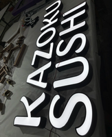Lettres en acier inoxydable personnalisées avec éclairage frontal LED, étanches IP65, 3D, multicolores, pour devantures de magasins, entreprises automobiles