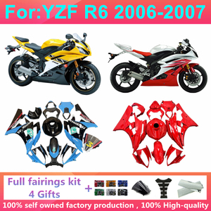 Kit Completo de Carenado para Motocicleta Compatible con Yzf R6 06 07 Yzf-r6 2006 2007, Carrocería de Plástico ABS, Kits de Carenado Zxmt Yzf R6 20 - Product Image 1