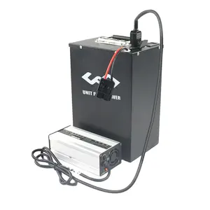 Batería solar de fosfato de hierro y litio para yate, 60V, 49ah, NCM, con bluetooth, 100A, BMS, compatible con motor eléctrico de 4000W