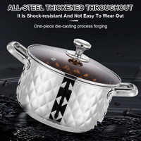 Produk Baru 8pcs Set Peralatan Masak Dapur Anti Lengket Gaya Modern dari Baja Tahan Karat dengan Tutup Kaca