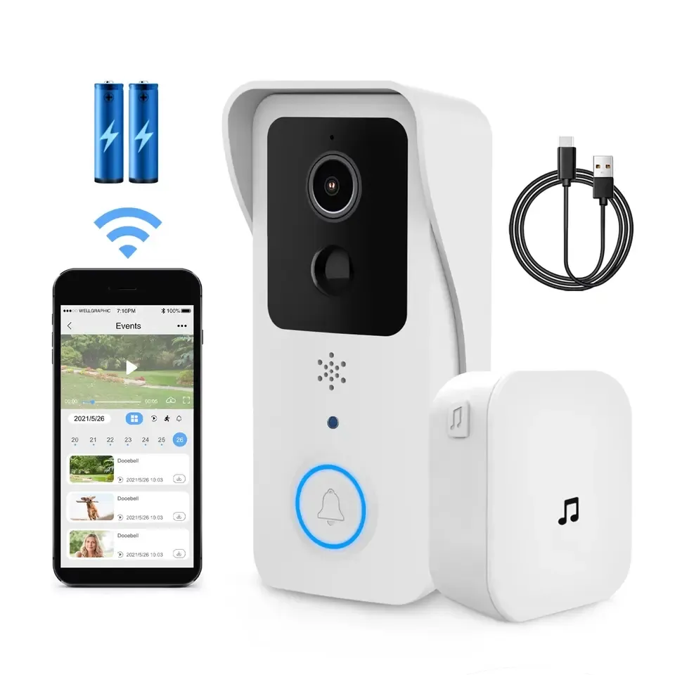 T32 Tuya Video Deurbel Waterdichte Camera Ondersteunt 2.4G Hz/5G Hz Dual-Mode Wifi Real-Time Push Video Taal Intercom In App