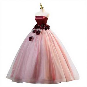 <span class=keywords><strong>Robe</strong></span> de mariée de soirée à une épaule, style princesse, avec fleurs, pour fiançailles, taille haute, longue traîne, confortable, pour l'hiver, style féerique - Product Image 1