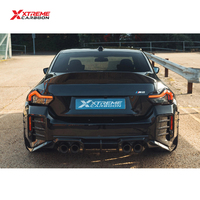 Diffuseur arrière en fibre de carbone sèche style CT V1 pour BMW G87 M2 Coupé – Kit carrosserie de mise à niveau avec lèvre de pare-chocs arrière et séparateur de spoiler