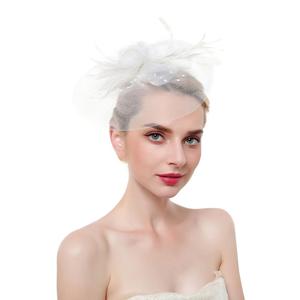 2025 Sinamay Feather Fascinators Hut <span class=keywords><strong>Kentucky</strong></span> <span class=keywords><strong>Derby</strong></span> Church Hochzeits hüte Frauen <span class=keywords><strong>Party</strong></span> Braut Kopfschmuck - Product Image 2