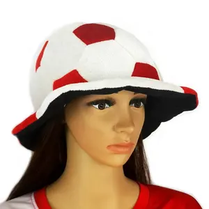 WM 2022 polonya fan futbol topu şekil şapka lehçe kadife destekleyenler futbol şapka