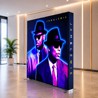 Mur d'images LED rectangulaire personnalisé en tissu tendu, boîte à lumière rétroéclairée autoportante pour salons professionnels et événements