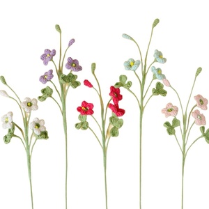 ช่อดอกออกซาลิสสามหัวถักโครเชต์สำเร็จรูป งานแฮนด์เมด ดอกไม้ประดิษฐ์ - Product Image 5