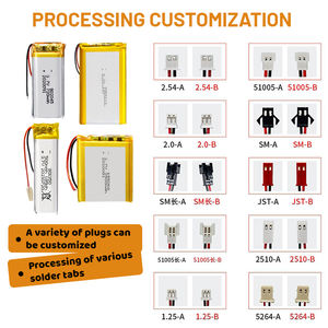 얇은 LiPo 배터리 160732 <span class=keywords><strong>3.7V</strong></span> 25mAh 소형 곡선 리튬 폴리머 3.6V 배터리 셀 - Product Image 6