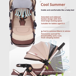 Cochecito de Bebé Portátil de Acero Inoxidable con <span class=keywords><strong>4</strong></span> Ruedas, Reclinable, Ligero, Plegable, con Amortiguación, para Niños de 3 Años - Product Image 6