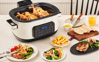Friteuse à air numérique 6l/6qt, 16-en-1, en acier inoxydable, cuiseur multi-cuiseur pour le riz, cuiseur à mijotage, cuisson sous vide
