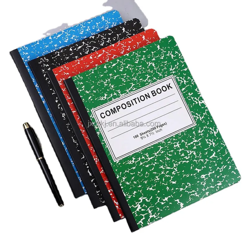 Notebook kulit A4 A5 ukuran khusus buku latihan sekolah komposisi Notebook komposisi hitam dan putih