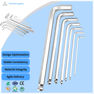 Industrial Cr-V Steel Ball End Hex Key Set L-Shaped Allen Wrench Metric Imperial Long Arm Hexagon <b>Spanner</b> Hand <b>Tool</b> Kit - Product Image 1